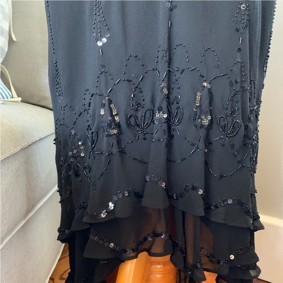 🌹 romantic y2k black dress with beads - 100% silk - Picture 5 of 5